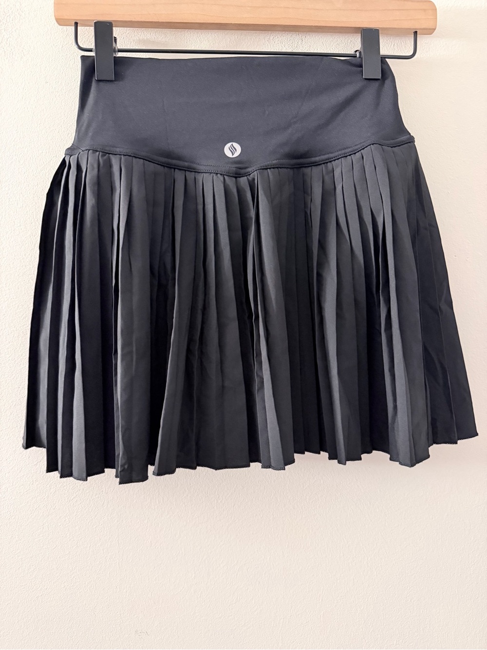 Santiny High Waisted Pleated Tennis Skort Lightweight Athletic Skirt black XS